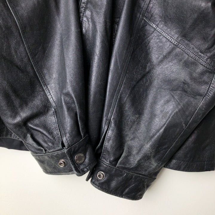 Wilsons Leather M.Julian Swing Top Leather Blouson, Men's Size L genuine leather black type Vintage Second Hand