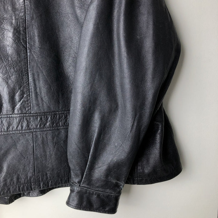 Wilsons Leather M.Julian Swing Top Leather Blouson, Men's Size L genuine leather black type Vintage Second Hand