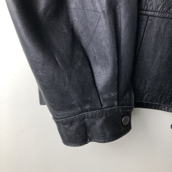 Wilsons Leather M.Julian Swing Top Leather Blouson, Men's Size L genuine leather black type Vintage Second Hand