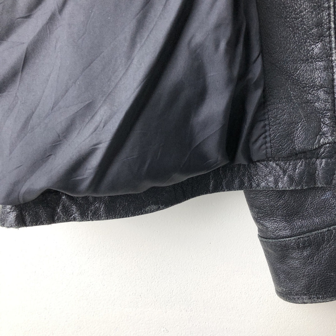 Wilsons Leather M.Julian Swing Top Leather Blouson, Men's Size L genuine leather black type Vintage Second Hand