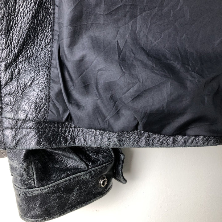 Wilsons Leather M.Julian Swing Top Leather Blouson, Men's Size L genuine leather black type Vintage Second Hand