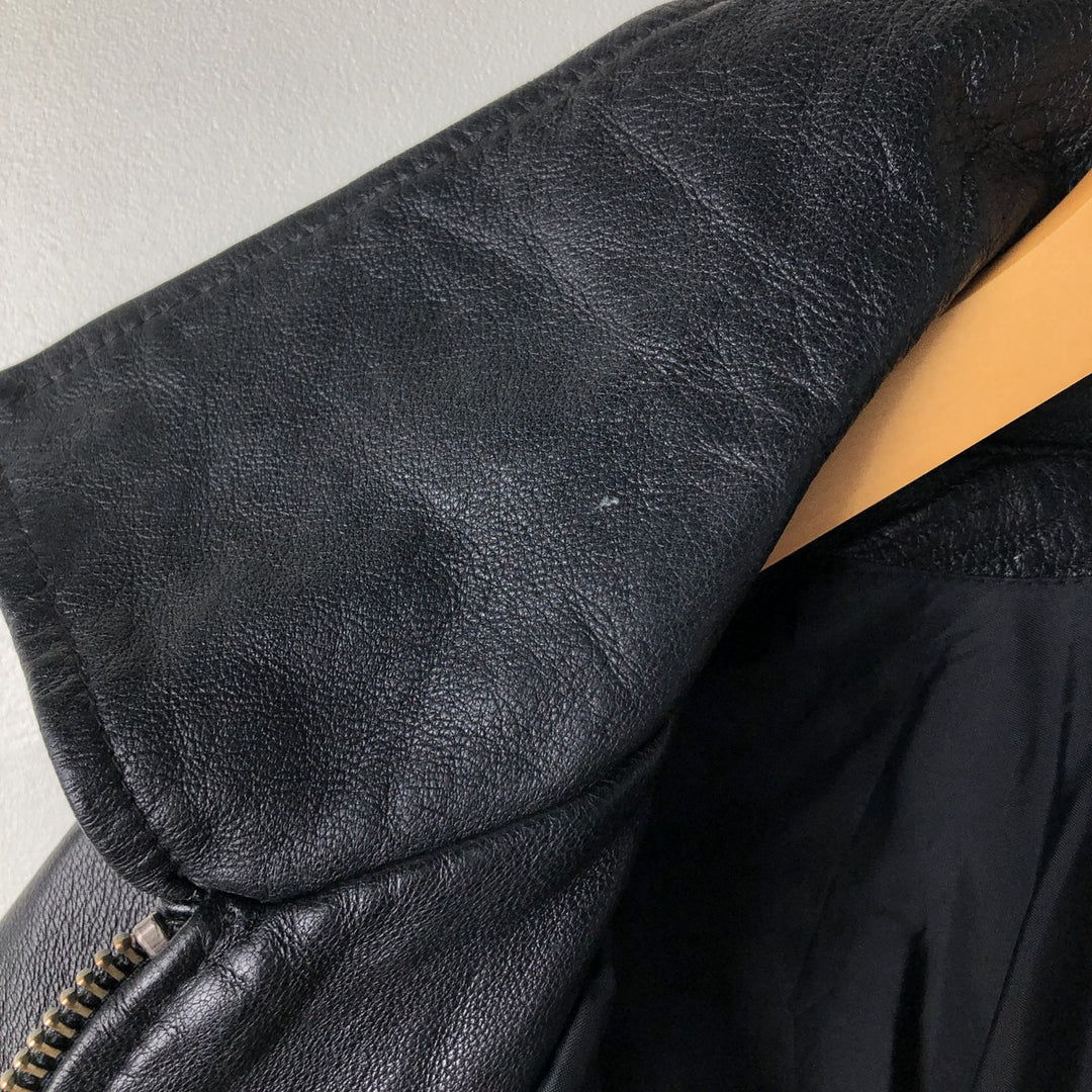 Wilsons Leather M.Julian Swing Top Leather Blouson, Men's Size L genuine leather black type Vintage Second Hand
