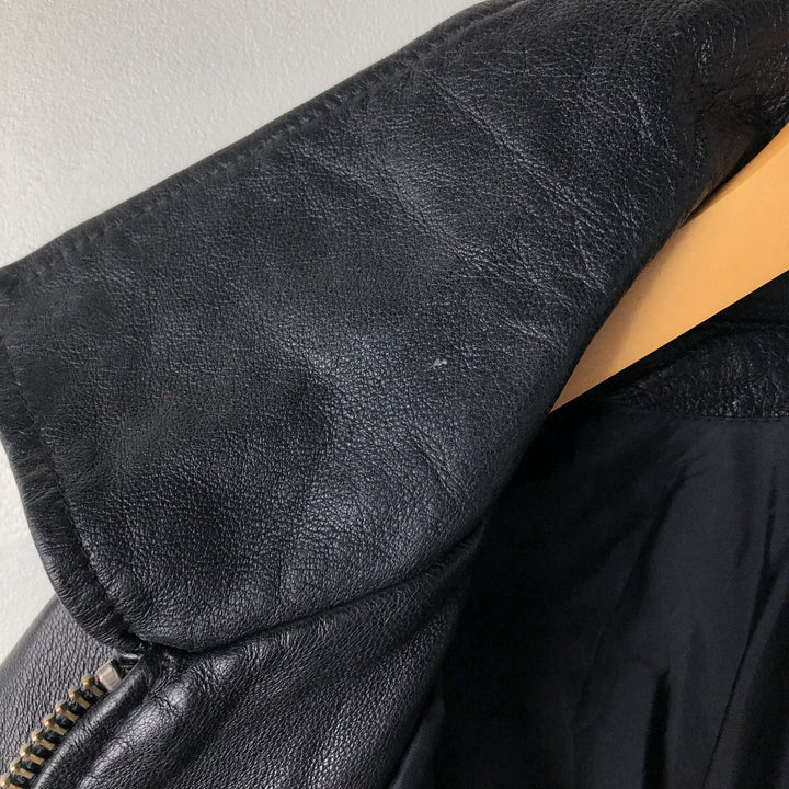 Wilsons Leather M.Julian Swing Top Leather Blouson, Men's Size L genuine leather black type Vintage Second Hand