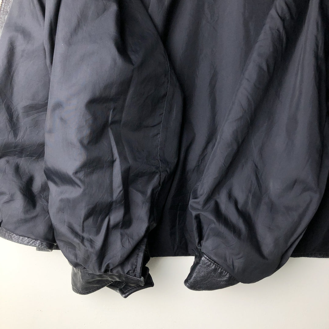 Wilsons Leather M.Julian Swing Top Leather Blouson, Men's Size L genuine leather black type Vintage Second Hand