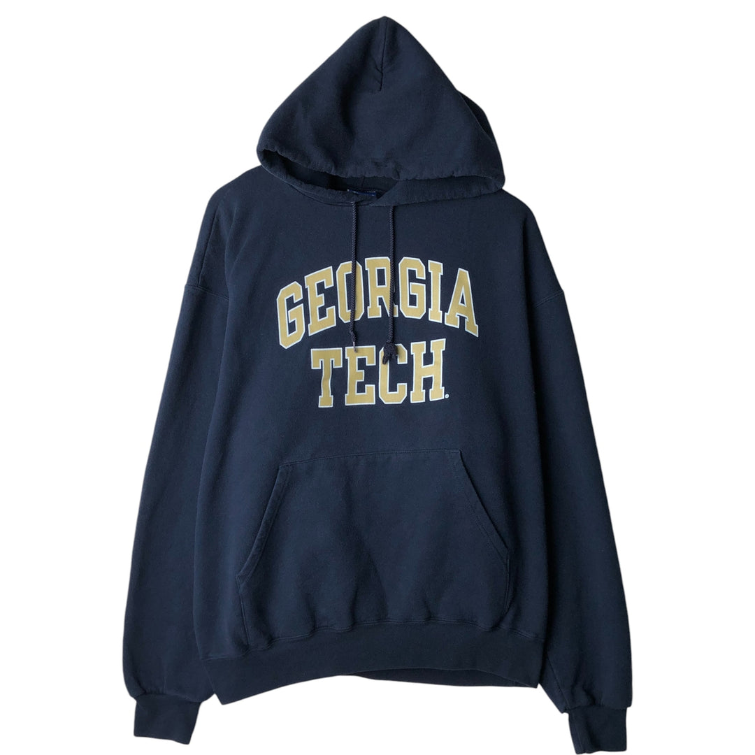 2000'S Champion Authentic Athletic Apparel College Pullover Hoodie, Men's XL cotton navy blue type Vintage Second Hand