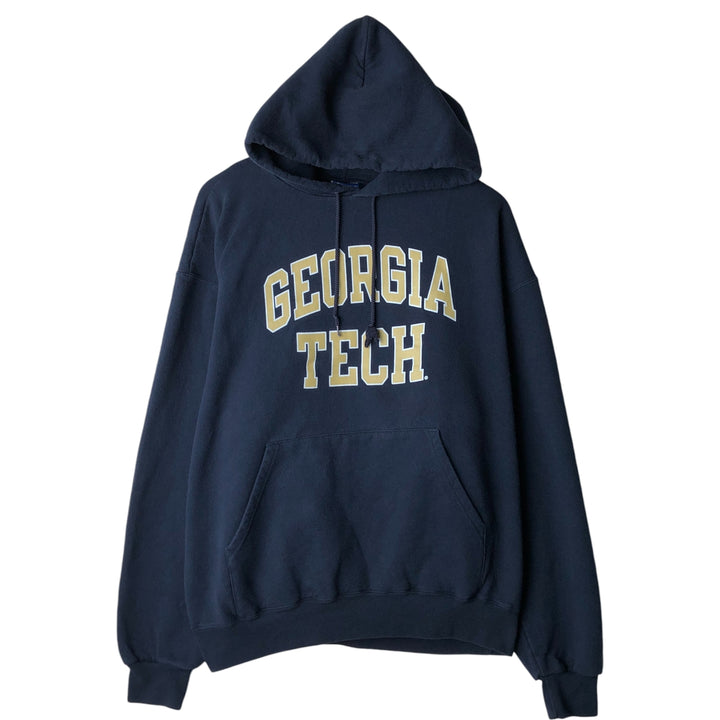 2000'S Champion Authentic Athletic Apparel College Pullover Hoodie, Men's XL cotton navy blue type Vintage Second Hand
