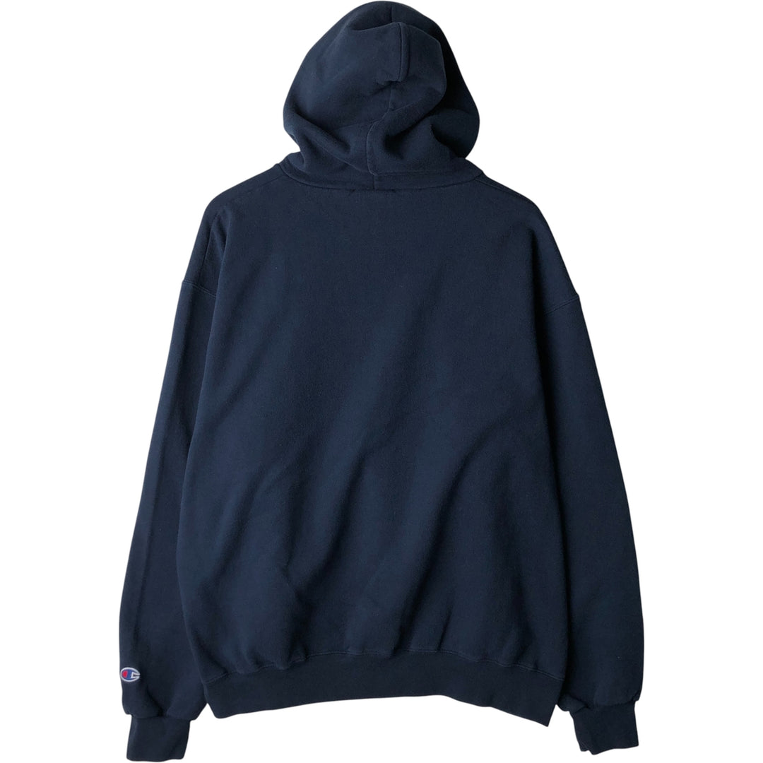 2000'S Champion Authentic Athletic Apparel College Pullover Hoodie, Men's XL cotton navy blue type Vintage Second Hand