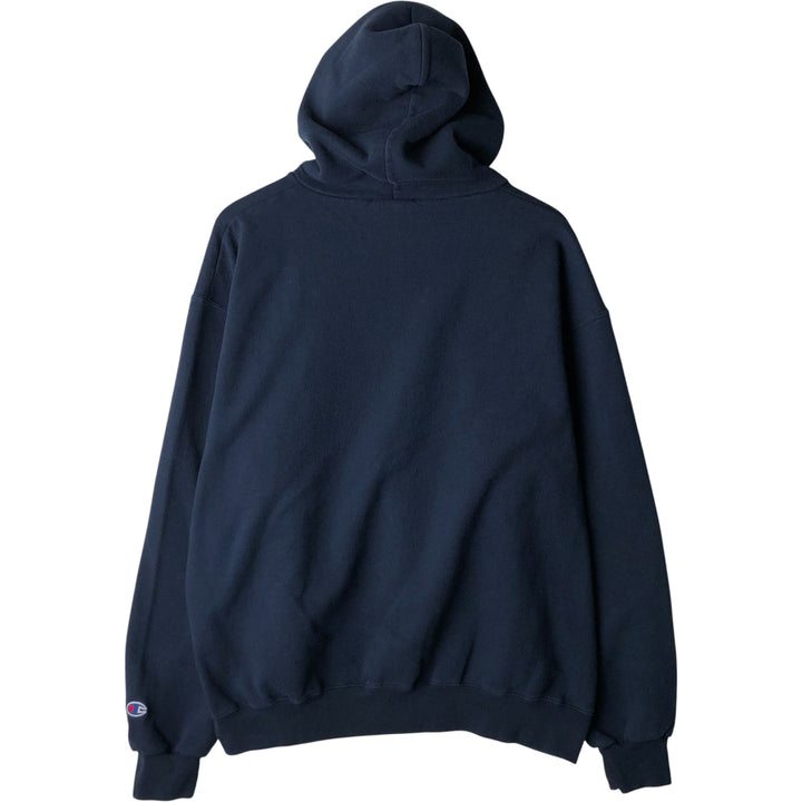 2000'S Champion Authentic Athletic Apparel College Pullover Hoodie, Men's XL cotton navy blue type Vintage Second Hand