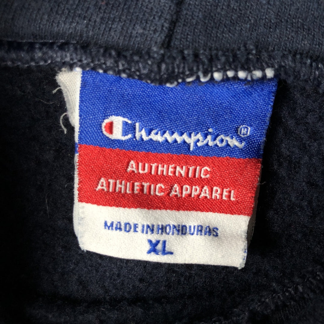 2000'S Champion Authentic Athletic Apparel College Pullover Hoodie, Men's XL cotton navy blue type Vintage Second Hand