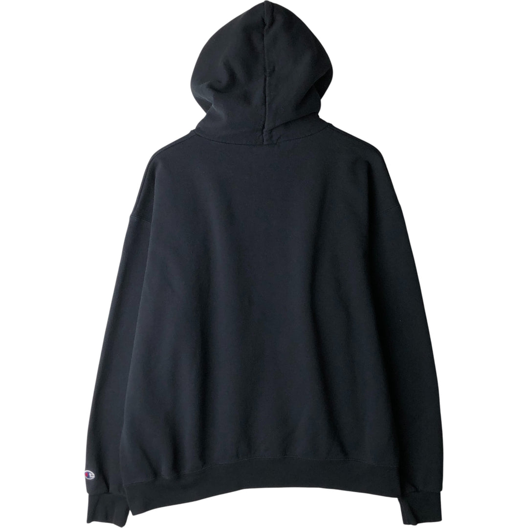 2000'S Champion ECO FLEECE College Sweatshirt Pullover Hoodie, Men's XL unclear black type Vintage Second Hand