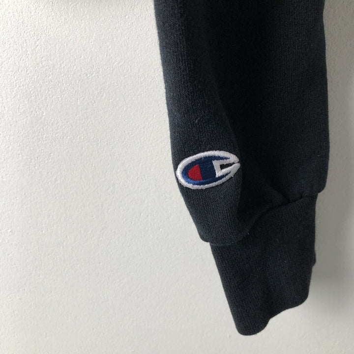 2000'S Champion ECO FLEECE College Sweatshirt Pullover Hoodie, Men's XL unclear black type Vintage Second Hand