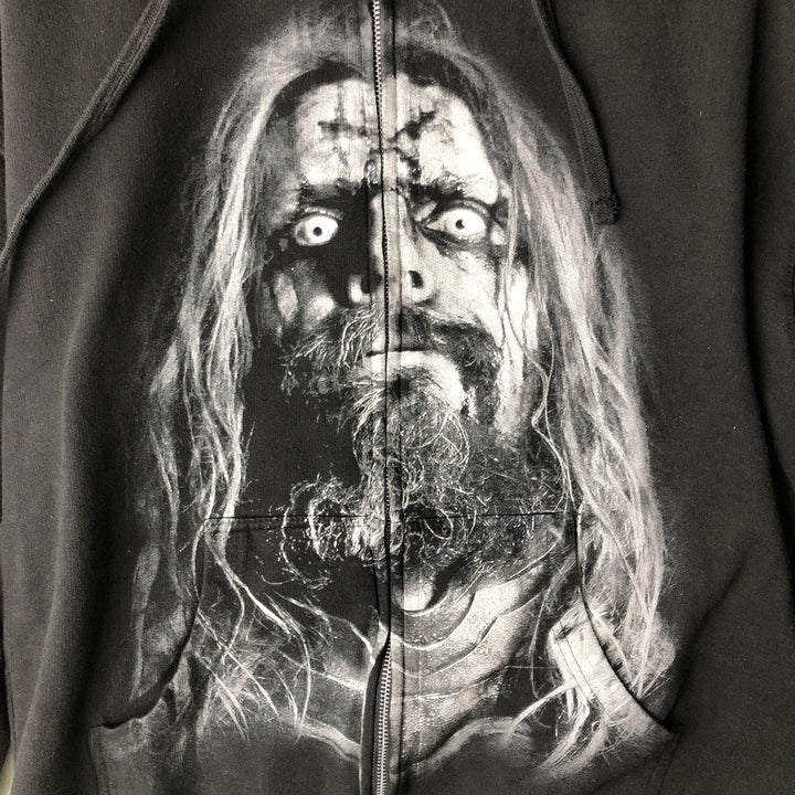 Independent Trading Company Rob Zombie Band Sweatshirt Full Zip Hoodie, Men's Size L cotton black type Vintage Second Hand