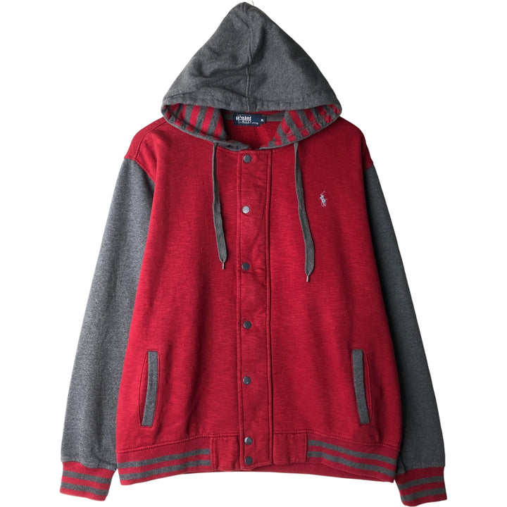 Ralph Lauren POLO by Ralph Lauren Two-Tone Full-Zip Hoodie, Men's XL cotton red type Vintage Second Hand