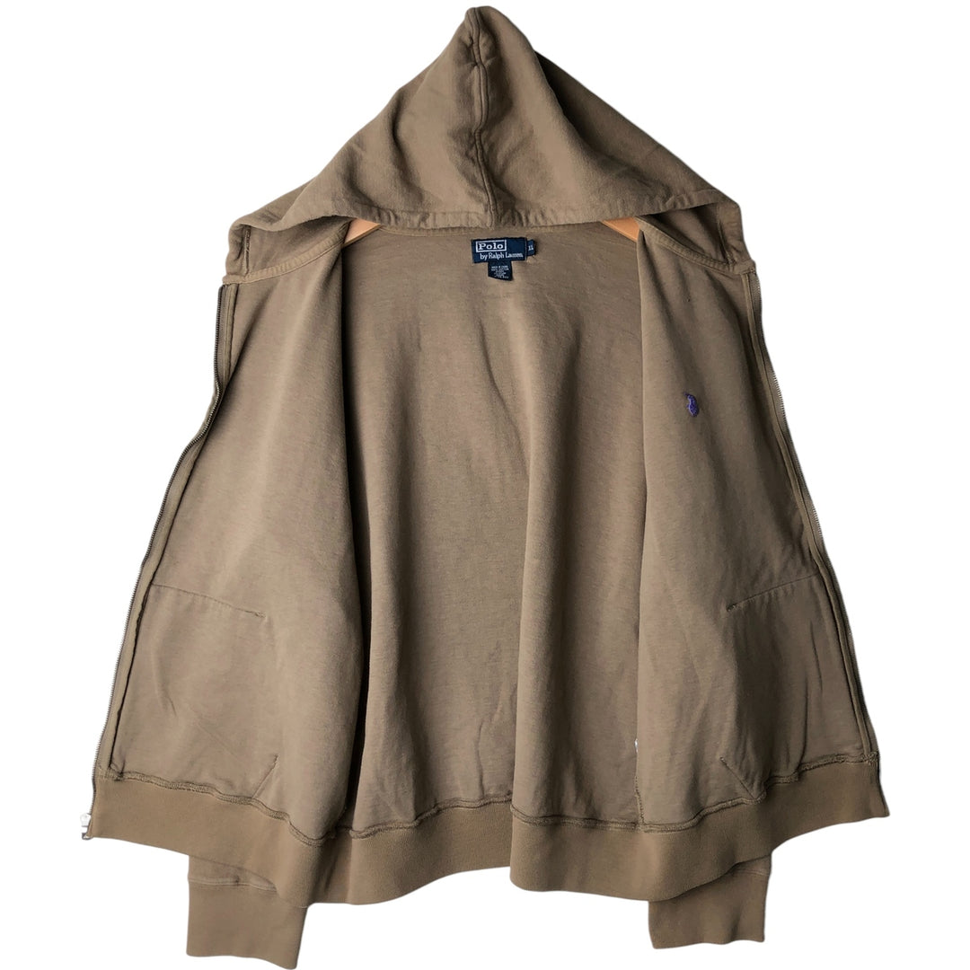 Ralph Lauren POLO by Ralph Lauren Sweat Full Zip Hoodie Men's XL cotton Beige type Vintage Second Hand