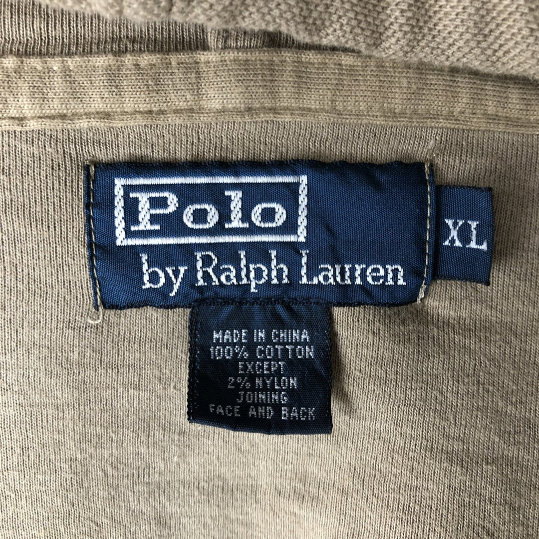 Ralph Lauren POLO by Ralph Lauren Sweat Full Zip Hoodie Men's XL cotton Beige type Vintage Second Hand