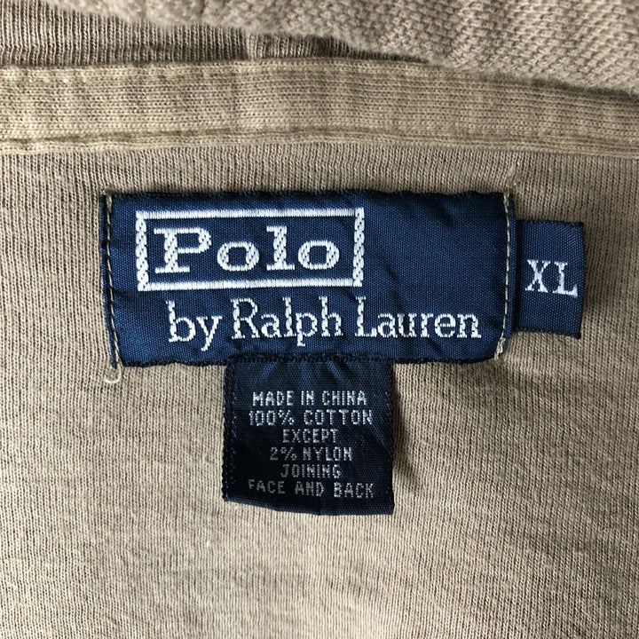 Ralph Lauren POLO by Ralph Lauren Sweat Full Zip Hoodie Men's XL cotton Beige type Vintage Second Hand