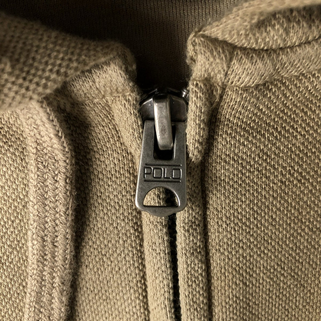 Ralph Lauren POLO by Ralph Lauren Sweat Full Zip Hoodie Men's XL cotton Beige type Vintage Second Hand