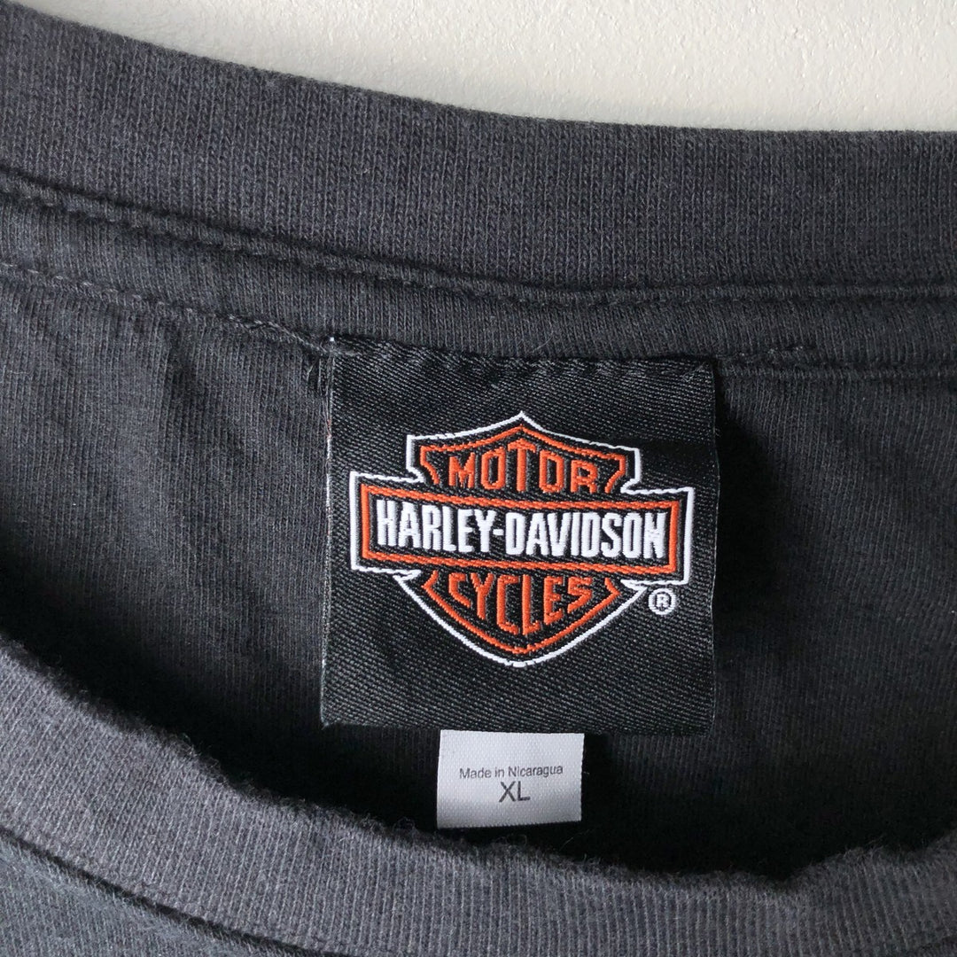 Harley-Davidson Advertising Sweatshirt, Men's XL Size cotton black type Vintage Second Hand