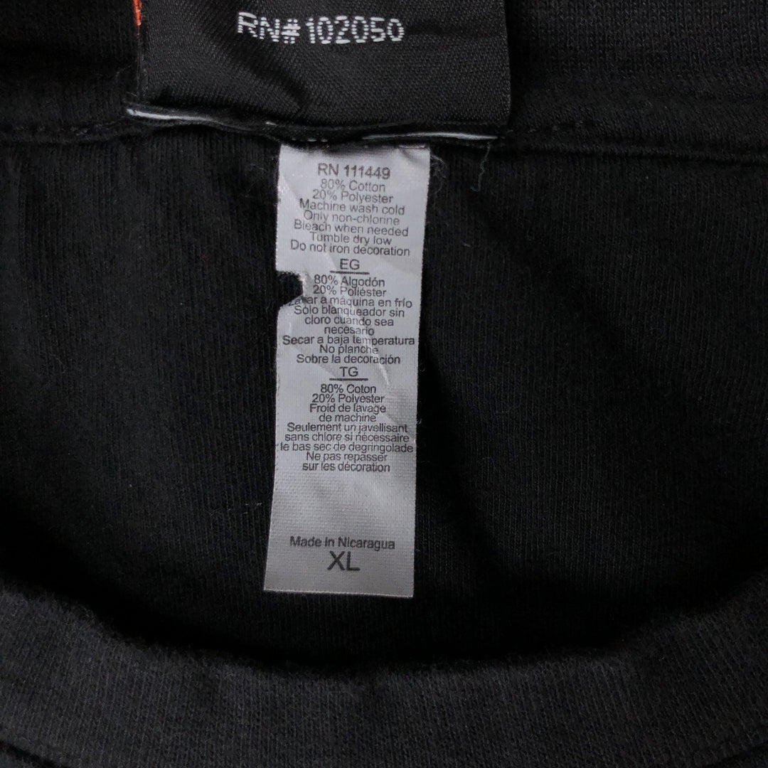 Harley-Davidson Advertising Sweatshirt, Men's XL Size cotton black type Vintage Second Hand