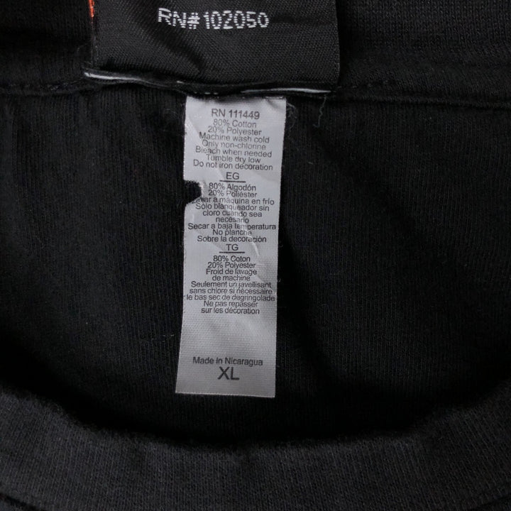 Harley-Davidson Advertising Sweatshirt, Men's XL Size cotton black type Vintage Second Hand