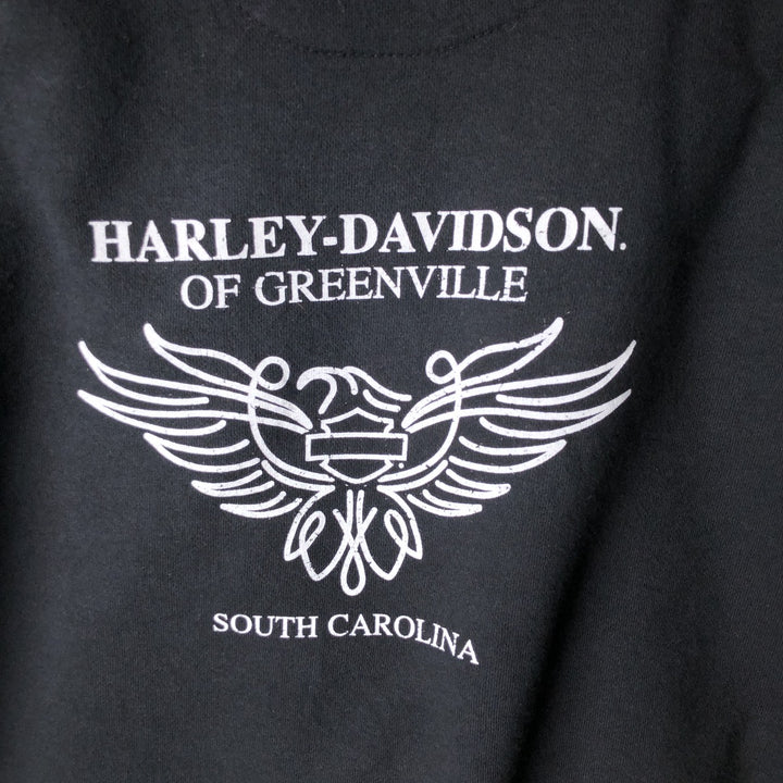 Harley-Davidson Advertising Sweatshirt, Men's XL Size cotton black type Vintage Second Hand