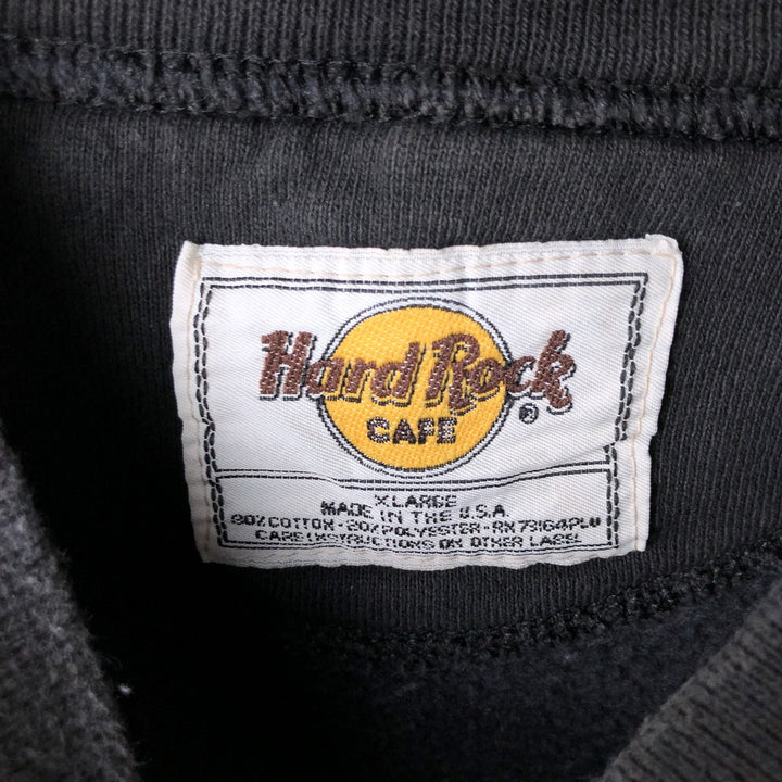 Vintage 90'S Hard Rock Cafe Advertising Sweatshirt, Made in USA, Men's XL cotton black type Vintage Second Hand