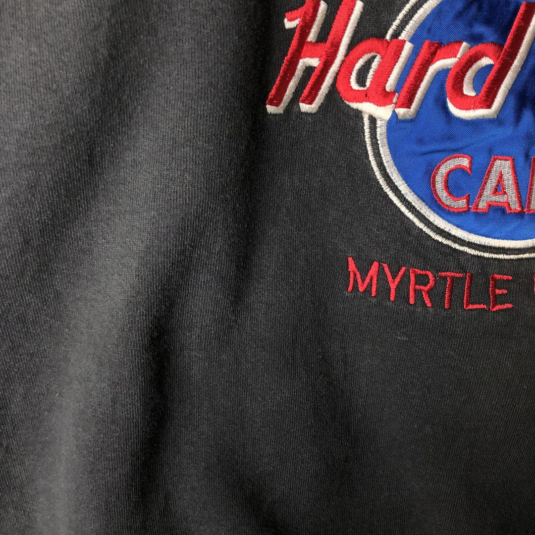 Vintage 90'S Hard Rock Cafe Advertising Sweatshirt, Made in USA, Men's XL cotton black type Vintage Second Hand