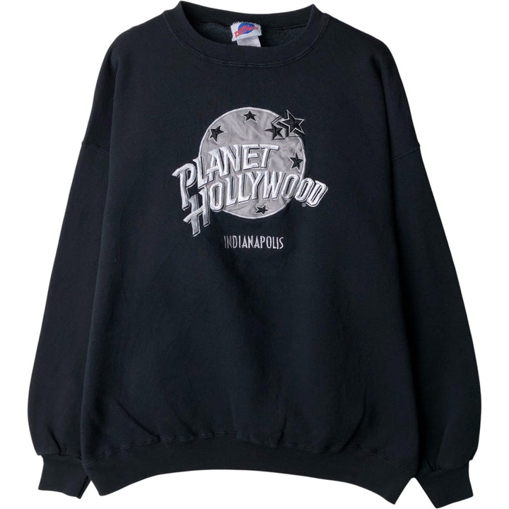 90'S Planet Hollywood Advertising Sweatshirt, Made in USA, Men's XL, Vintage cotton black type Vintage Second Hand
