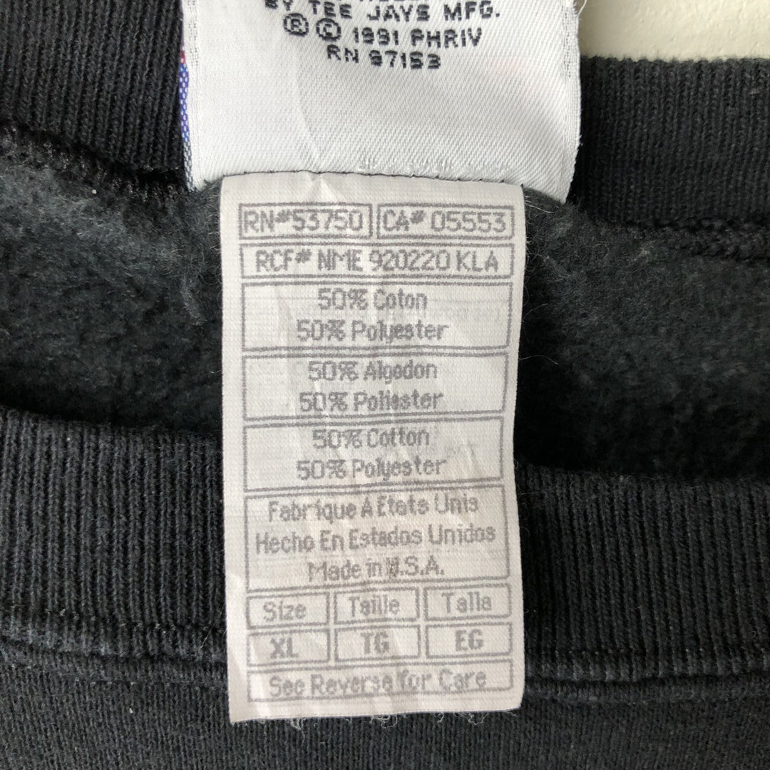 90'S Planet Hollywood Advertising Sweatshirt, Made in USA, Men's XL, Vintage cotton black type Vintage Second Hand