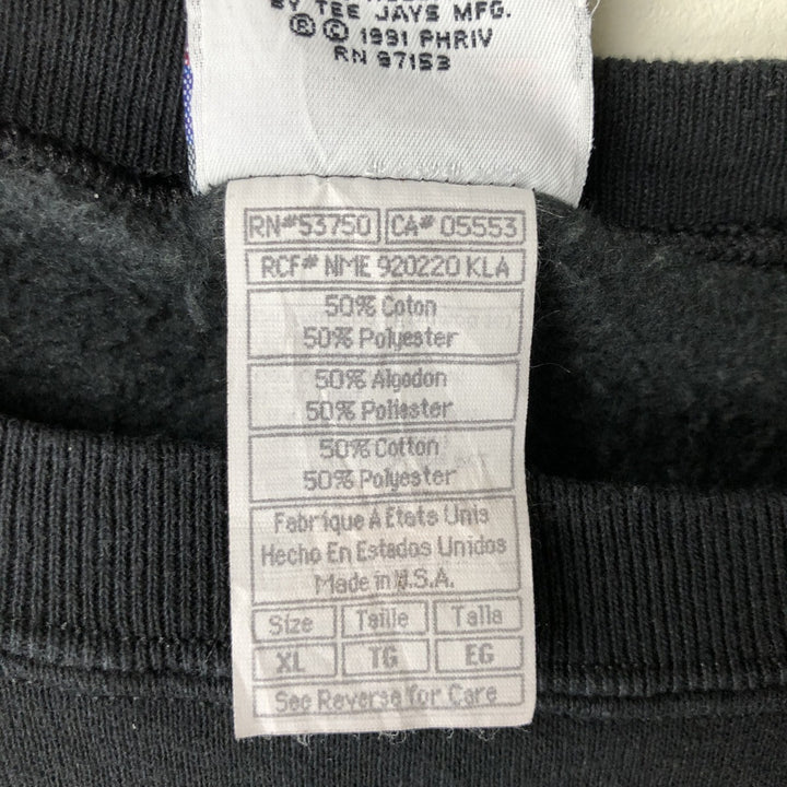 90'S Planet Hollywood Advertising Sweatshirt, Made in USA, Men's XL, Vintage cotton black type Vintage Second Hand
