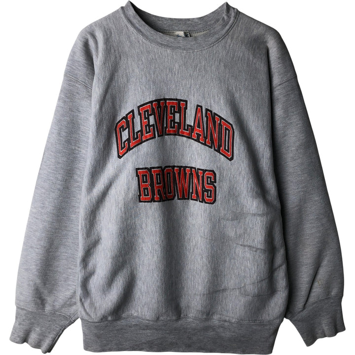 80'S Champion Reverse Weave Tricot Tag College Sweatshirt, Made in USA, Men's XL cotton white type Vintage Second Hand