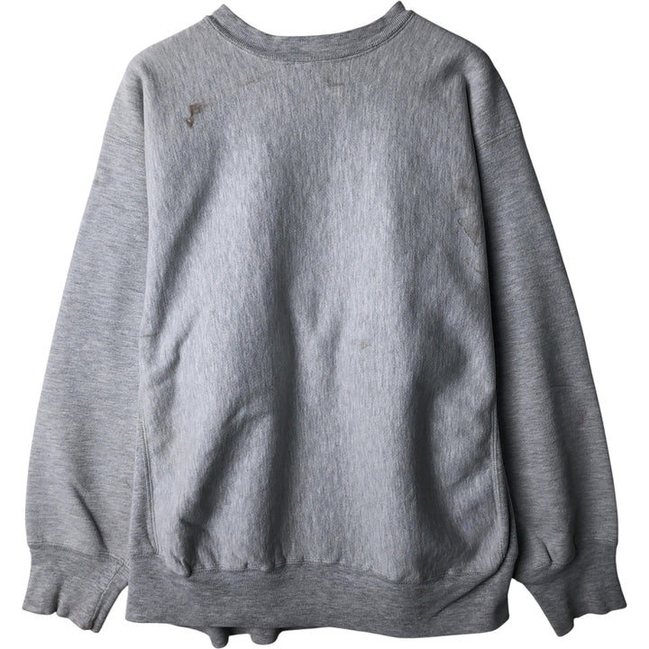 80'S Champion Reverse Weave Tricot Tag College Sweatshirt, Made in USA, Men's XL cotton white type Vintage Second Hand