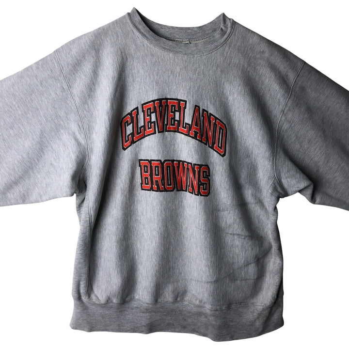 80'S Champion Reverse Weave Tricot Tag College Sweatshirt, Made in USA, Men's XL cotton white type Vintage Second Hand