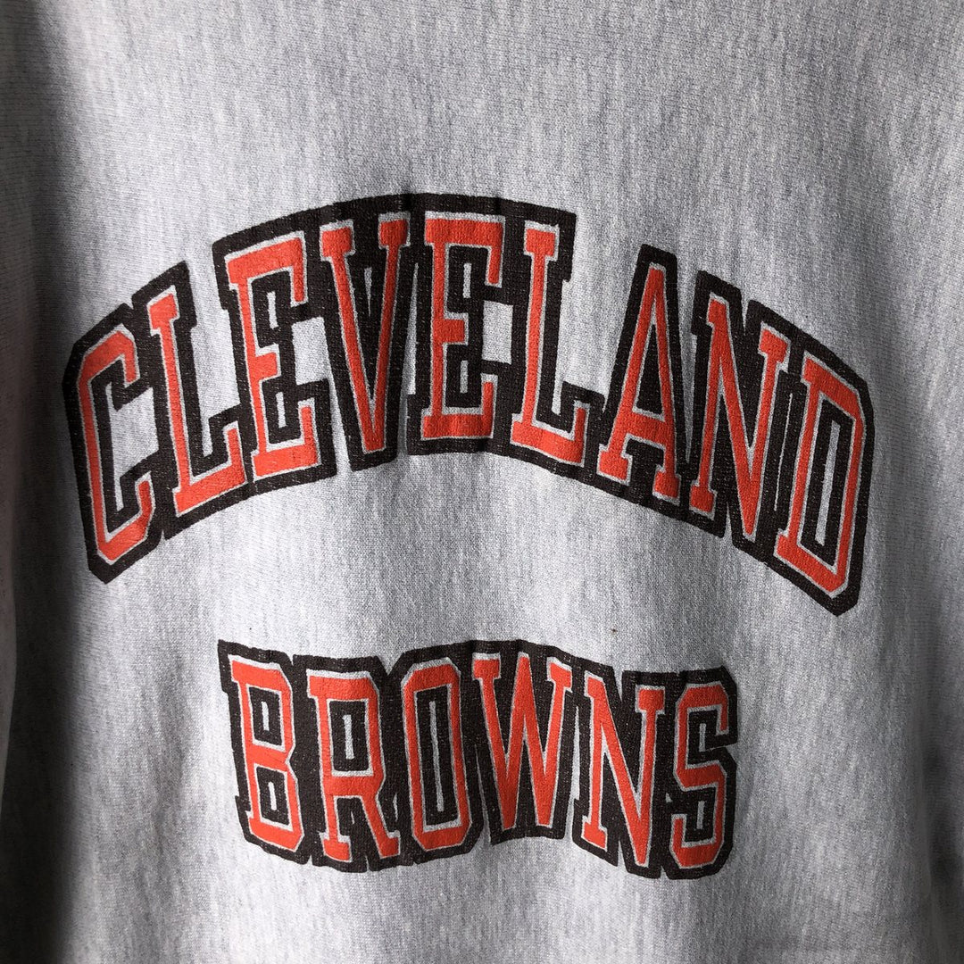 80'S Champion Reverse Weave Tricot Tag College Sweatshirt, Made in USA, Men's XL cotton white type Vintage Second Hand