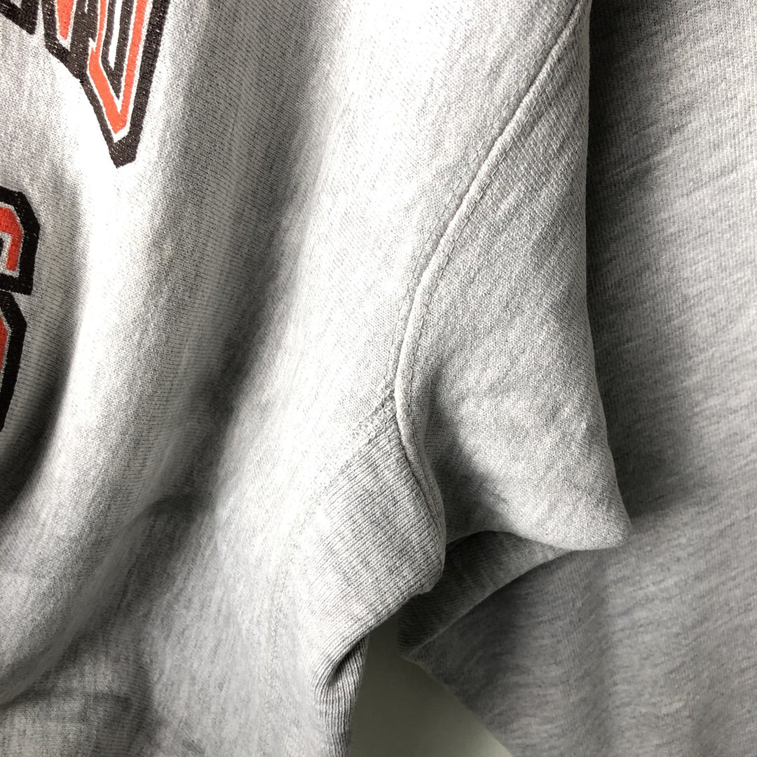 80'S Champion Reverse Weave Tricot Tag College Sweatshirt, Made in USA, Men's XL cotton white type Vintage Second Hand
