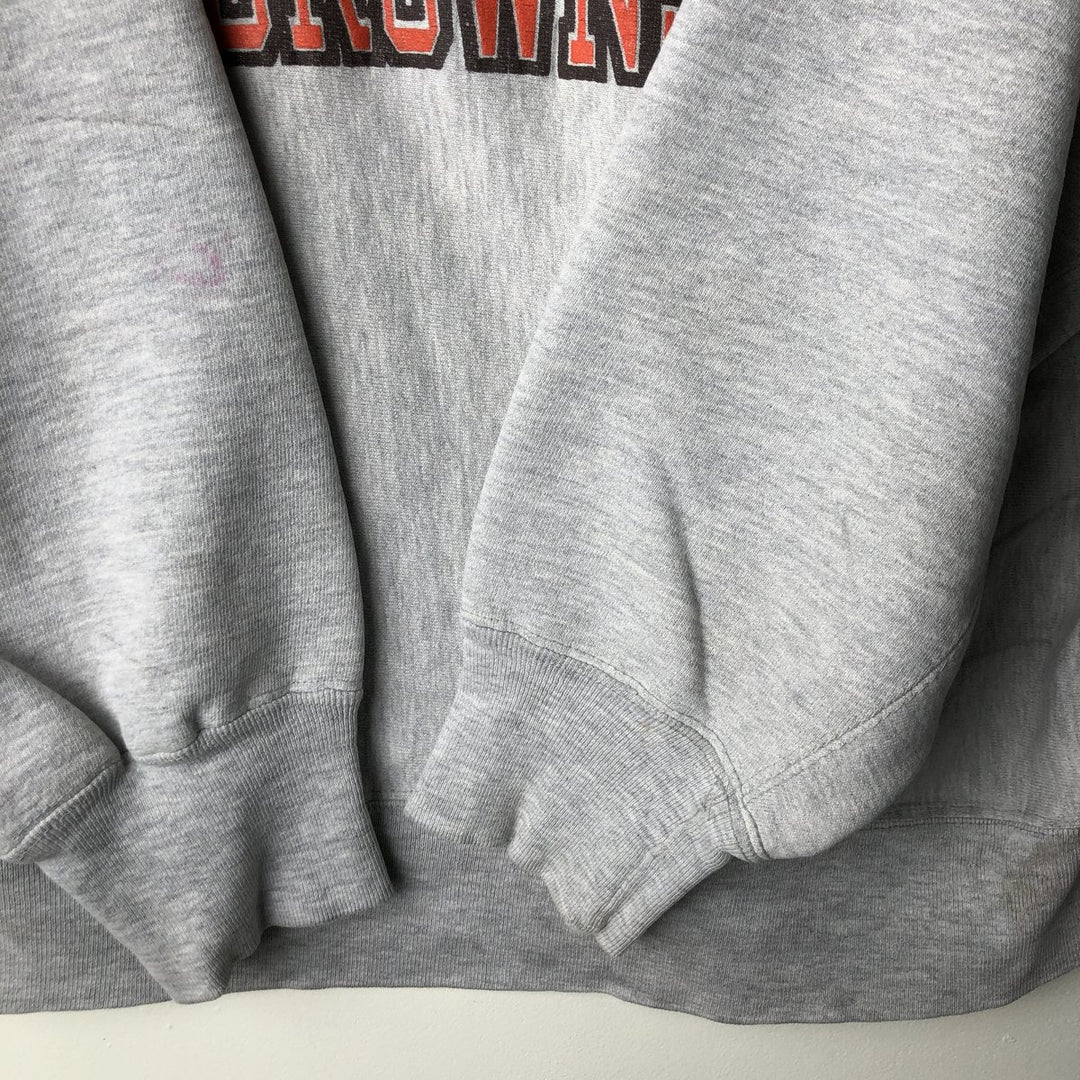 80'S Champion Reverse Weave Tricot Tag College Sweatshirt, Made in USA, Men's XL cotton white type Vintage Second Hand