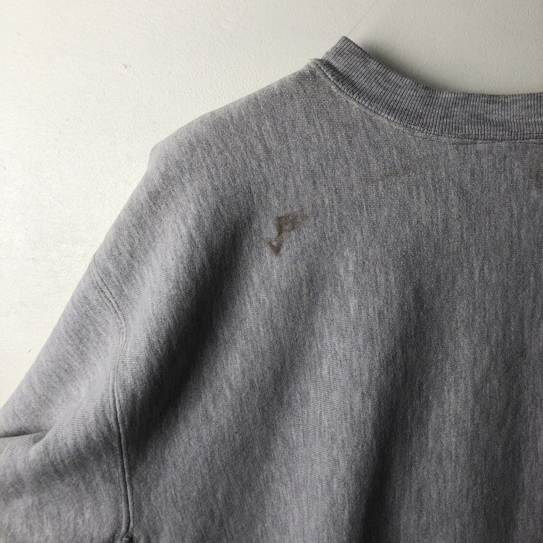 80'S Champion Reverse Weave Tricot Tag College Sweatshirt, Made in USA, Men's XL cotton white type Vintage Second Hand