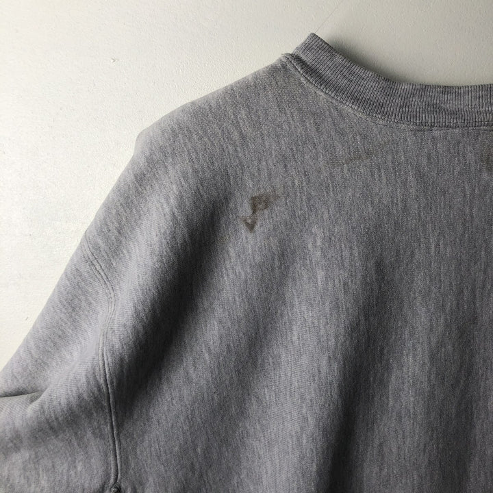 80'S Champion Reverse Weave Tricot Tag College Sweatshirt, Made in USA, Men's XL cotton white type Vintage Second Hand