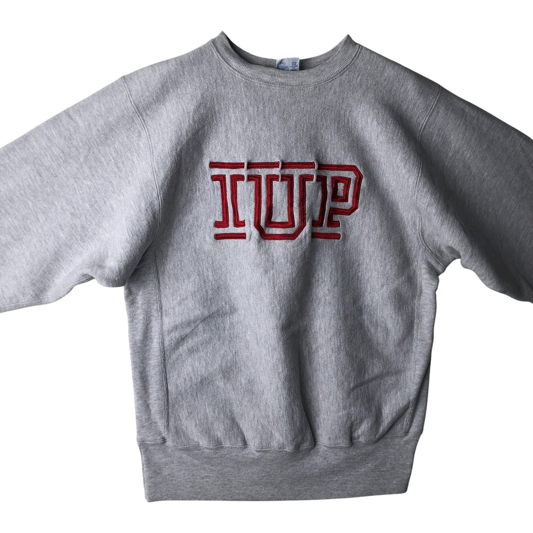 90'S Champion Reverse Weave Embroidered Tag College Sweatshirt Trainer Made in USA Men's L Vintage cotton white type Vintage Second Hand