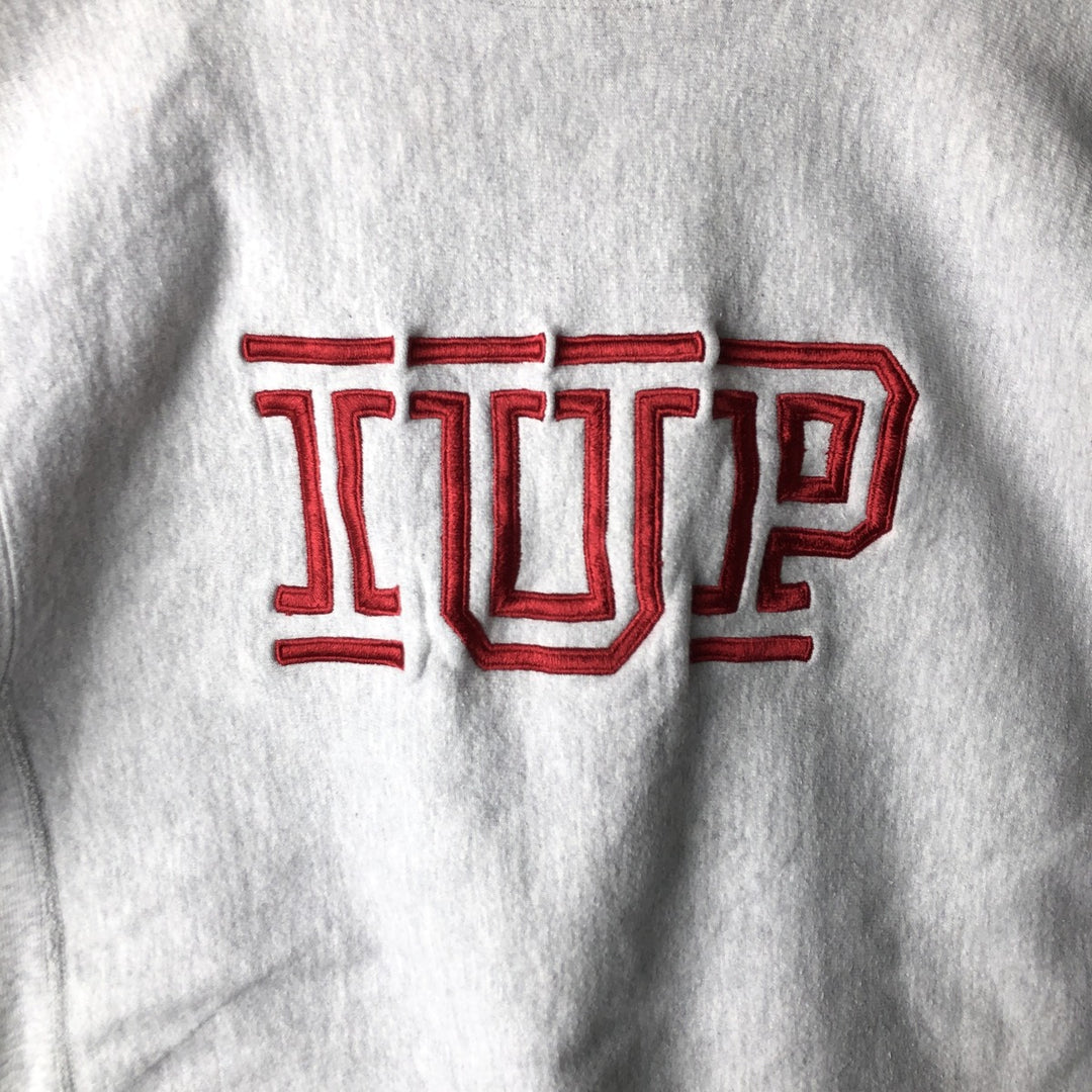 90'S Champion Reverse Weave Embroidered Tag College Sweatshirt Trainer Made in USA Men's L Vintage cotton white type Vintage Second Hand