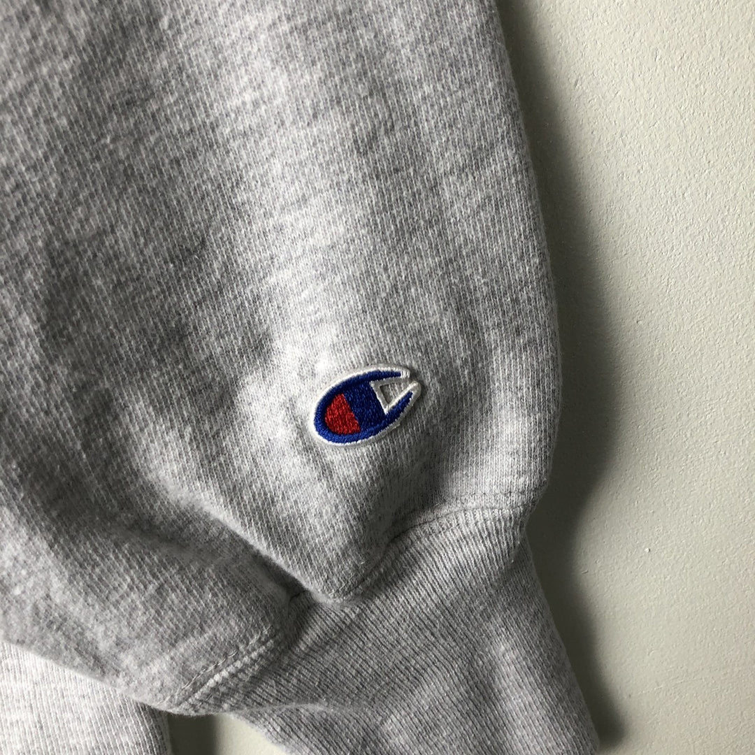 90'S Champion Reverse Weave Embroidered Tag College Sweatshirt Trainer Made in USA Men's L Vintage cotton white type Vintage Second Hand