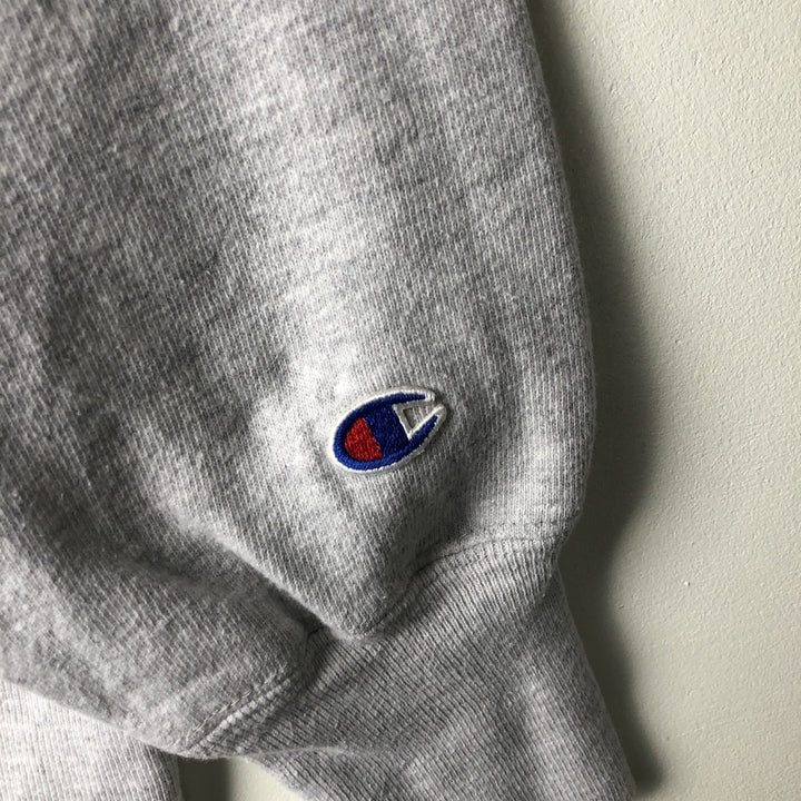 90'S Champion Reverse Weave Embroidered Tag College Sweatshirt Trainer Made in USA Men's L Vintage cotton white type Vintage Second Hand