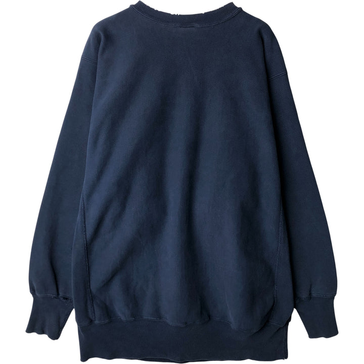 Vintage 90'S Champion Reverse Weave College Sweatshirt, Made in USA, Men's XXL cotton navy blue type Vintage Second Hand