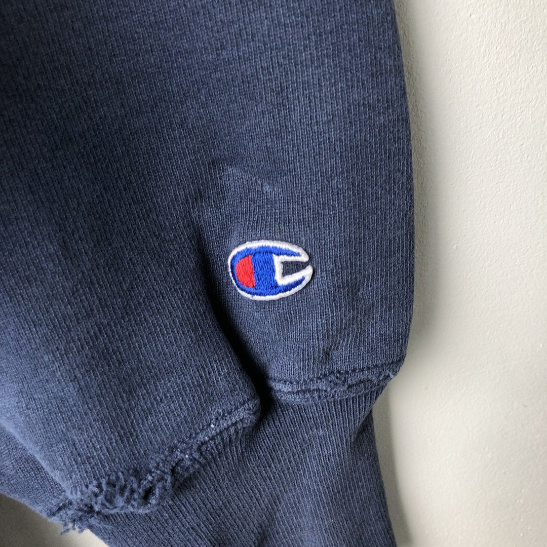 Vintage 90'S Champion Reverse Weave College Sweatshirt, Made in USA, Men's XXL cotton navy blue type Vintage Second Hand