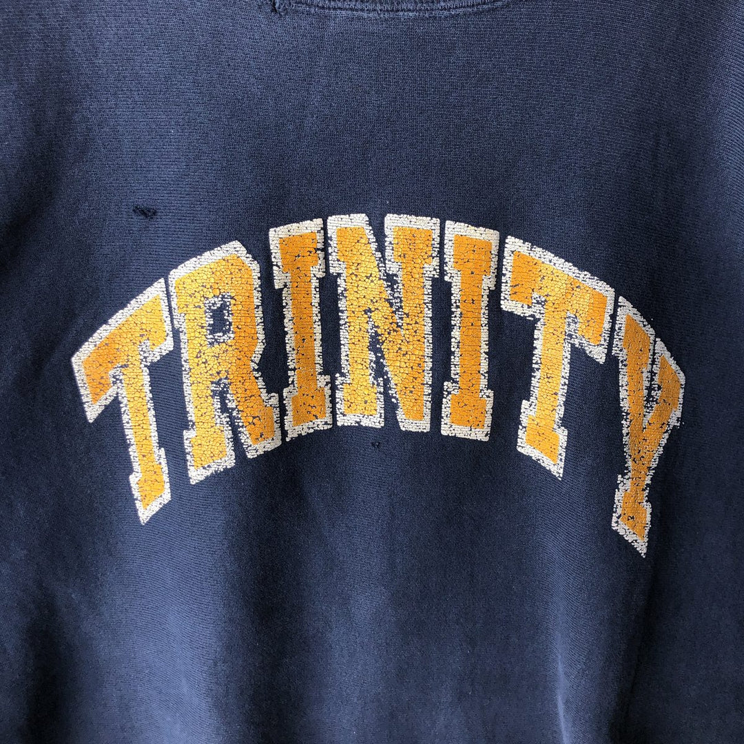 Vintage 90'S Champion Reverse Weave College Sweatshirt, Made in USA, Men's XXL cotton navy blue type Vintage Second Hand