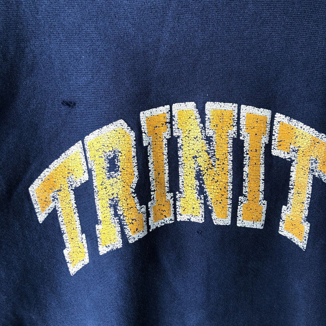 Vintage 90'S Champion Reverse Weave College Sweatshirt, Made in USA, Men's XXL cotton navy blue type Vintage Second Hand