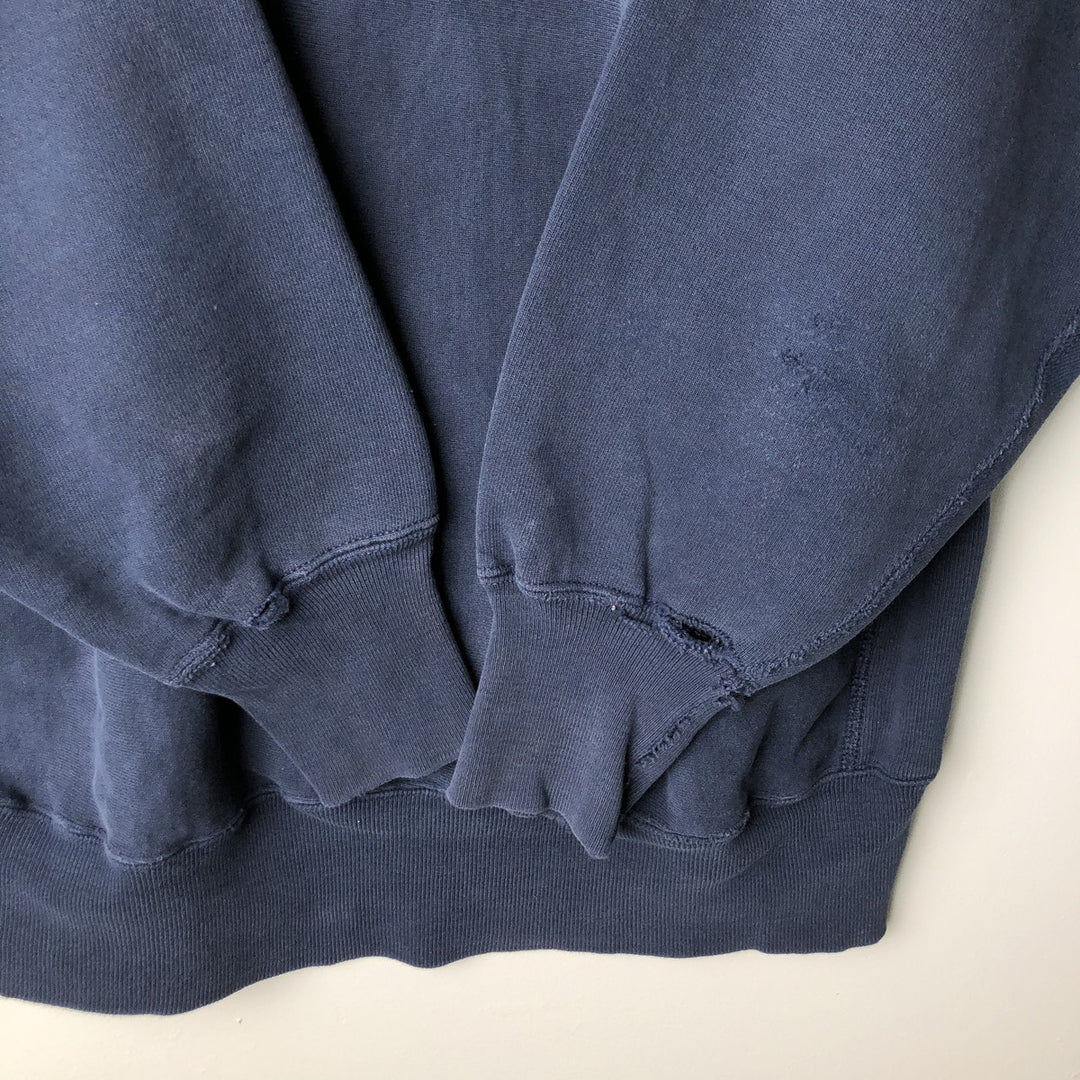 Vintage 90'S Champion Reverse Weave College Sweatshirt, Made in USA, Men's XXL cotton navy blue type Vintage Second Hand