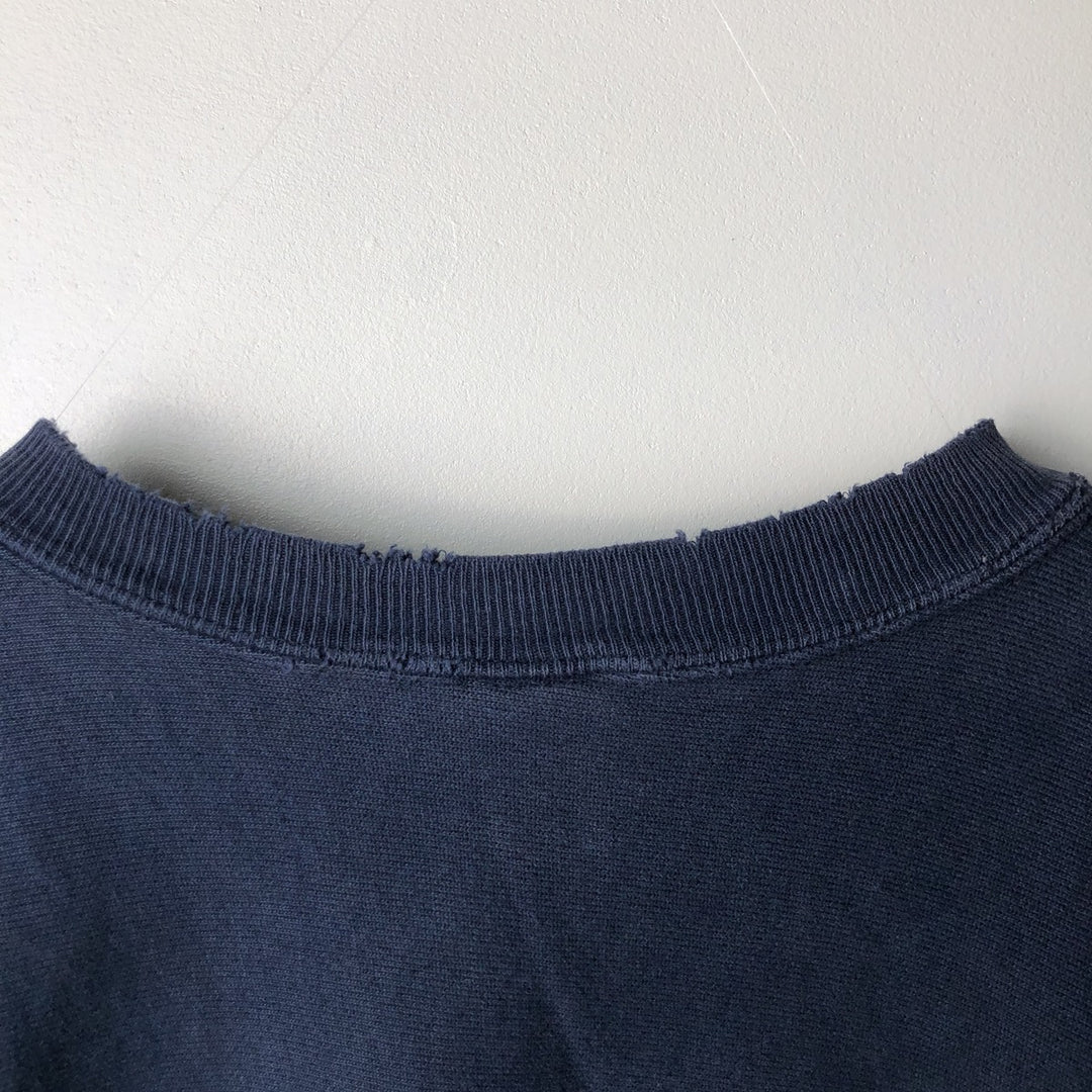 Vintage 90'S Champion Reverse Weave College Sweatshirt, Made in USA, Men's XXL cotton navy blue type Vintage Second Hand