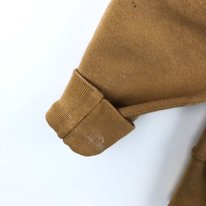 90'S Champion Reverse Weave Embroidered Tag One Point Logo Sweatshirt Trainer Men's M Size Vintage cotton ocher yellow type Vintage Second Hand