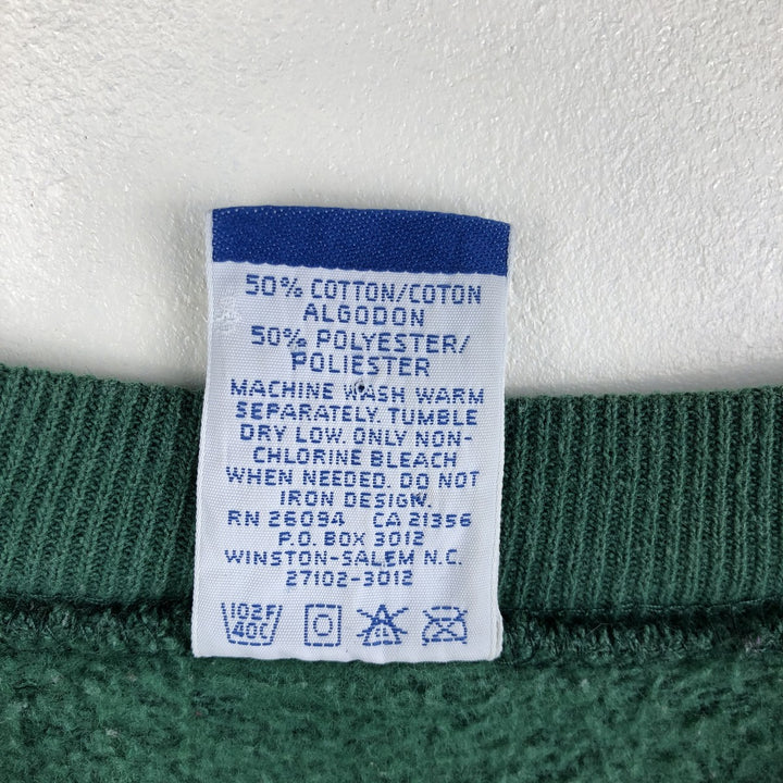 90'S Champion Authentic Athletic Apparel Triple Print College Sweatshirt, Made in USA, Men's Size XL cotton green type Vintage Second Hand